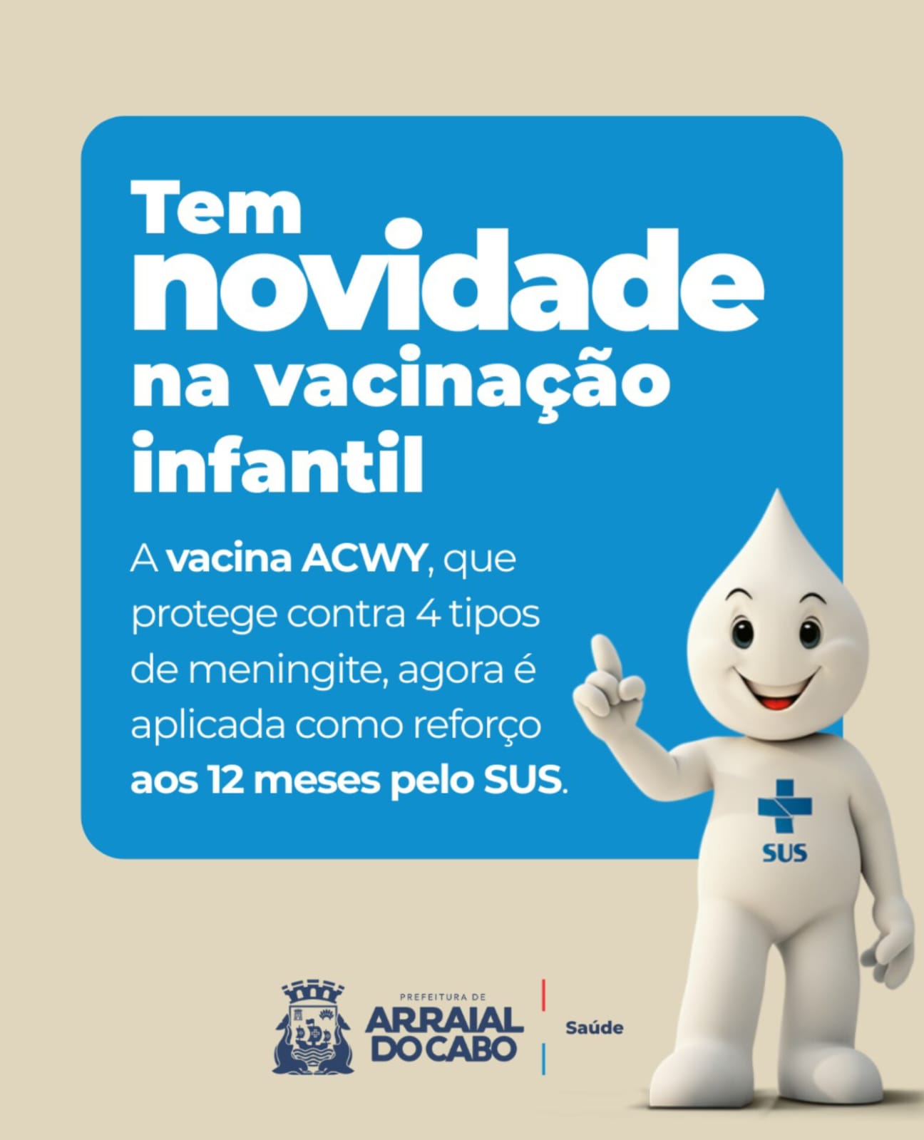 Ministério da Saúde amplia vacinação contra meningite: crianças de 12 meses passam a receber dose da ACWY pelo SUS