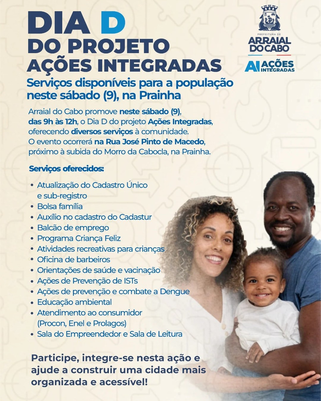 Prefeitura de Arraial do Cabo leva ações diretas à população com lançamento do projeto Ação Integrada na Prainha