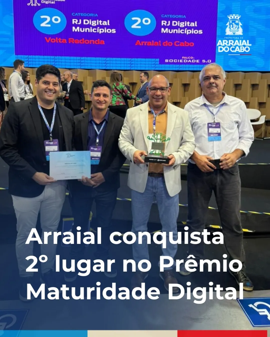 Arraial do Cabo conquista segundo lugar no Prêmio Maturidade Digital
