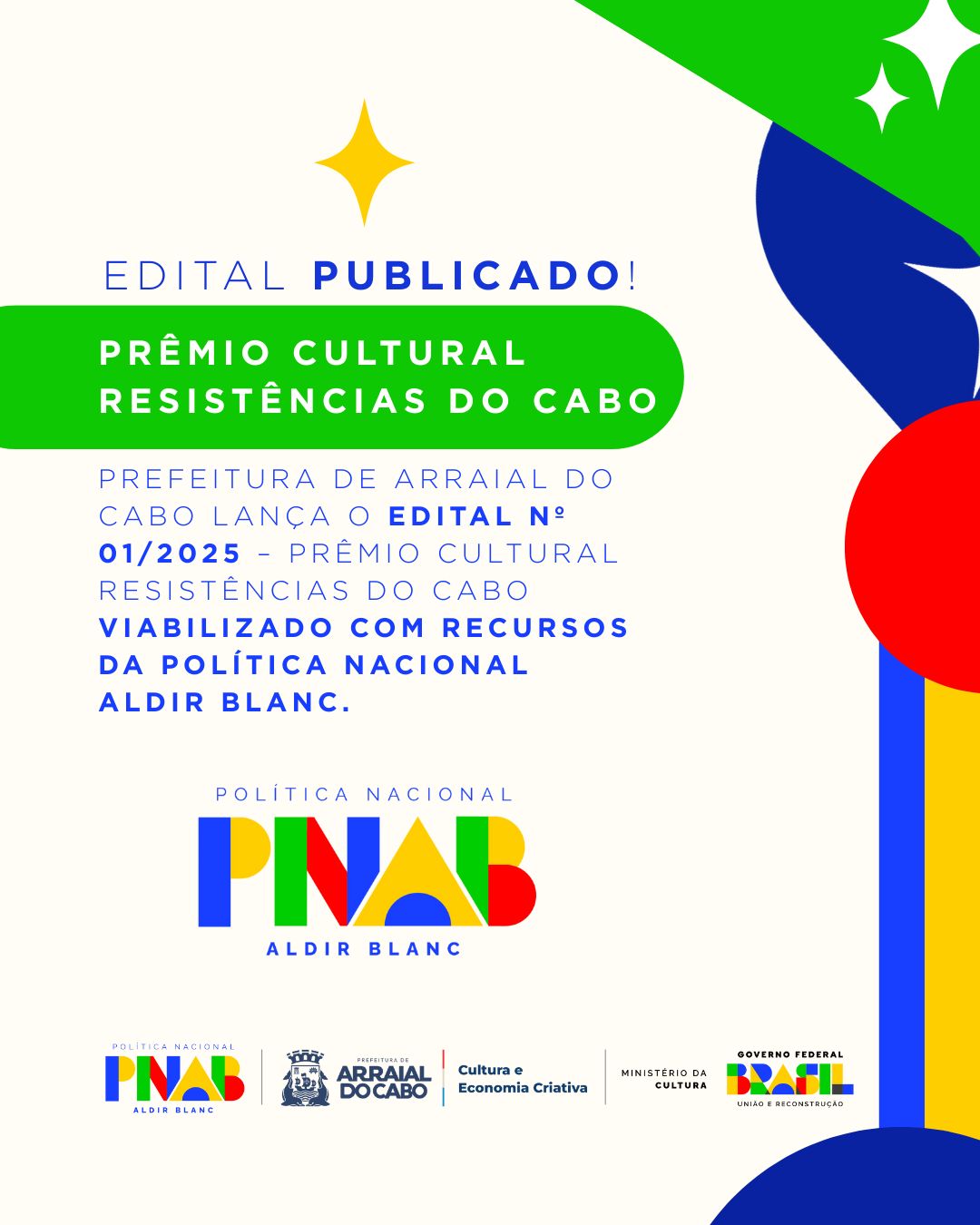 Edital nº 01/2025 – Prêmio Cultural Resistências do Cabo