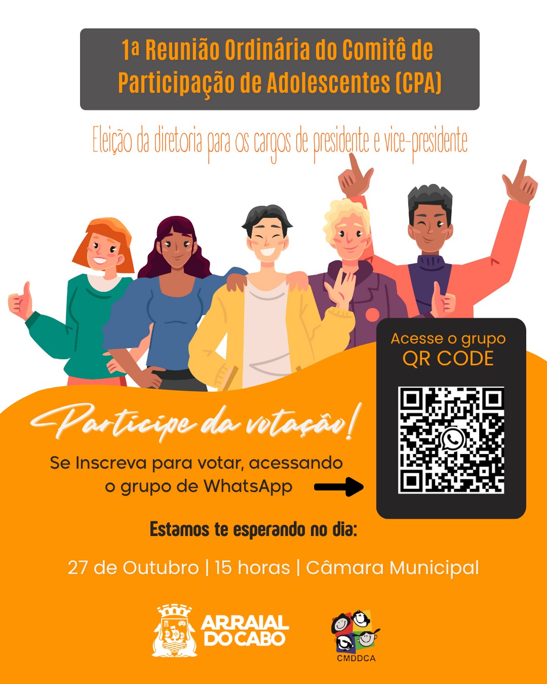 Comitê de Participação Adolescente realiza primeira reunião ordinária em Arraial do Cabo